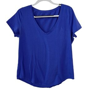 Lululemon Love Tee V-Neck Size 10 Royal Blue Excellent